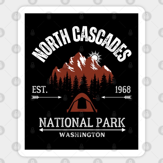 North Cascades National Park Sticker by FullOnNostalgia